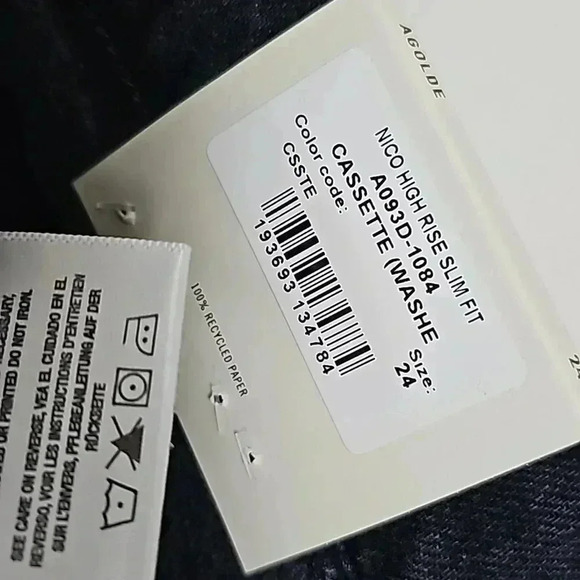 AGOLDE Nico High Rise Slim Fit Jeans Cassette Wash - Picture 8 of 12